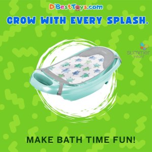 Summer Infant Splish 'n Splash 3-Stage Tub for Newborn to Toddler (Aqua)