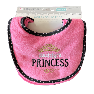 Petite L'amour 4 Pack Babygirl Bibs