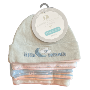 Petite L'amour 5 Pack Babyboy Hats