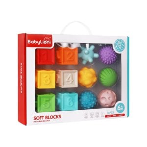 Soft rubber digital square Touch Ball Set (12 pcs)