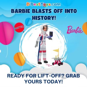 Barbie Careers Playset, 65th Anniversary Astronaut Set with Brunette Doll