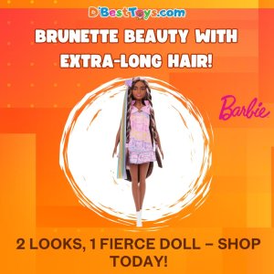 Barbie Fun & Fancy Doll & Accessories, Brunette Fashion Doll With Extra-Long Hair & 2 Looks