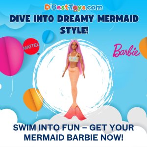 Barbie Mermaid Doll with Pink Fantasy Hair & Headband Accessory, Toy with Starfish-Inspired Bodice & Soft Orange Tail