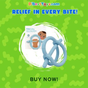 Frida Baby Get-A-Grip BabyTeether for Teething Relief - Blue