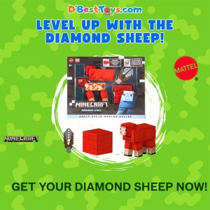 Mattel Minecraft Diamond Level Sheep Action Figure