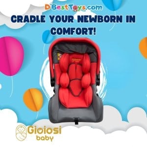 GioiosiBaby Infant Baby Car Seat (Dark Grey + Red)- Zeus