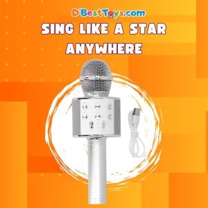 Colorful Light Bluetooth Gadget for Singing Songs Microphone