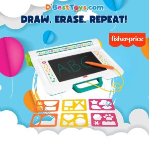 Fisher-Price Toy for Nursery Children, Learning and Drawing Board, Writing and Drawing Without Smudging, Tablet with LCD Screen for Travel