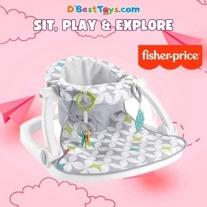 Fisher-Price Portable Baby Chair Sit-Me-Up Floor Seat With Developmental Toys- Starlight Burst