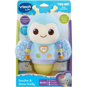 VTech Baby Soothe and Shine Firefly Musical Plush with Color Changing Night-Light and Timer
