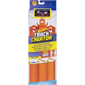 Hot Wheels Track Creator Car & Track Pack With 1:64 Scale Toy Vehicle, 10 Feet Of Speed Snap Track