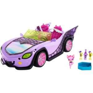 Monster High Toy Car, Ghoul Mobile with Pet