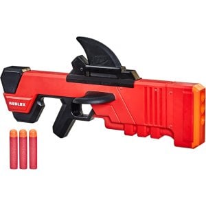 Nerf Roblox MM2: Shark Seeker Dart Blaster, Shark-Fin Priming, 3 Mega Darts