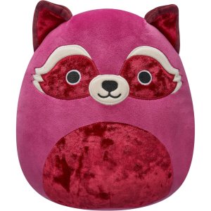 Squishmallows Original 8in Olivieri The Maroon Raccoon with Velvet Accents