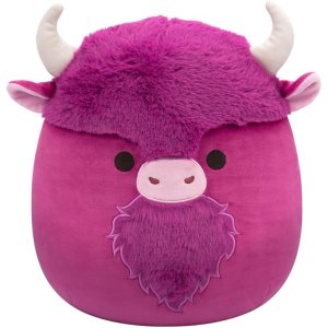 Squishmallows Original 12-Inch Dave Plum Bison - Official Jazwares Plush (Medium-Sized)