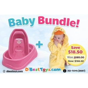 BABY BATH TUB AND TOWEL ROBE BUNDLE
