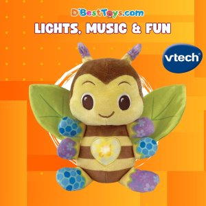 VTech Busy Musical Bee | Interactive & Sensory Cuddly Toy with Lights & Music