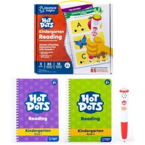 Educational Insights Hot Dots® Jr. Let’s Master Kindergarten Reading Set with Ace Pen