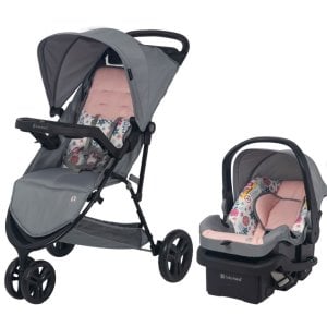 Venture 3-Wheel Stroller Travel System - Flora Pink