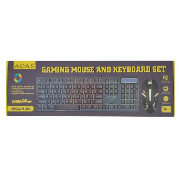 aoas gaming wired mouse & keyboard set m300 (6)