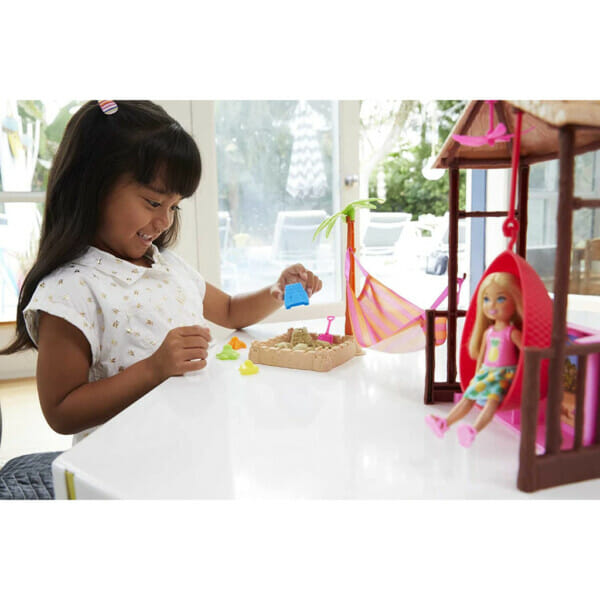barbie chelsea doll and tiki hut playset with 6 inch blonde do (5)