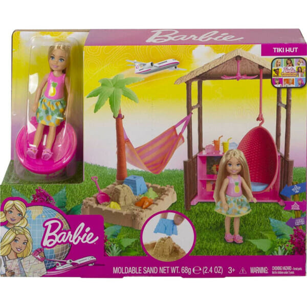 barbie chelsea doll and tiki hut playset with 6 inch blonde do (6)