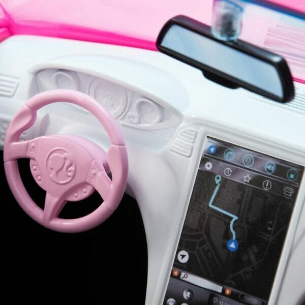 barbie pink convertible 2 seater vehicle2