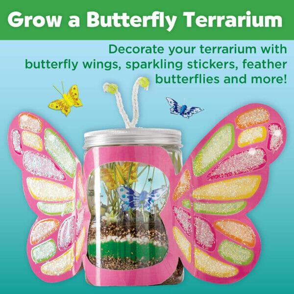 creativity for kids sparkle n glow butterfly terrarium (4)