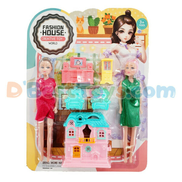 fashion house with dolls (styles may vary)