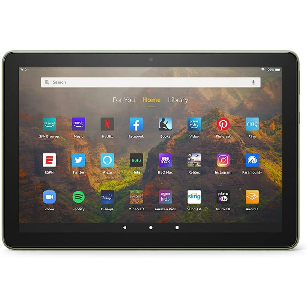 fire hd 10 tablet, 10.1″, 1080p full hd, 32 gb, latest model (2021 release), olive