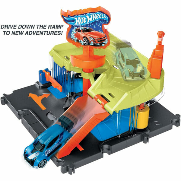 hot wheels city downtown express car wash playset, with 1 toy car (4)