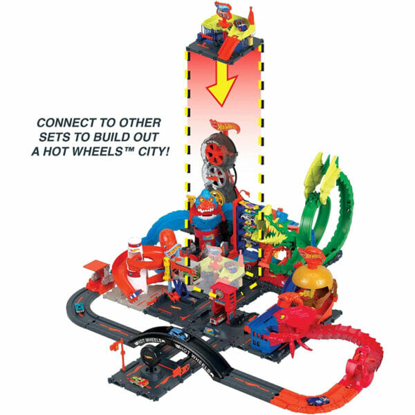 hot wheels city downtown express car wash playset, with 1 toy car (6)