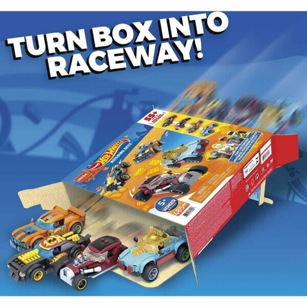 hot wheels mega construx car customizer construction set rally cat, dawgzilla, night shifter (4)
