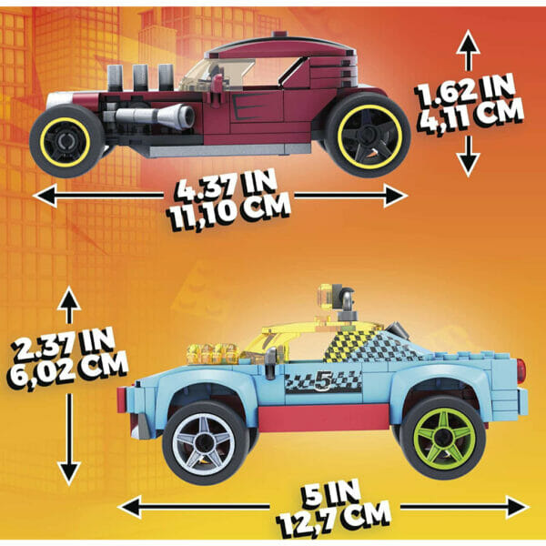 hot wheels mega construx car customizer construction set rally cat, dawgzilla, night shifter (7)