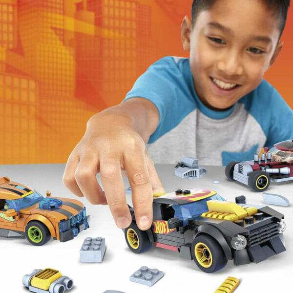 hot wheels mega construx car customizer construction set rally cat, dawgzilla, night shifter an (1)