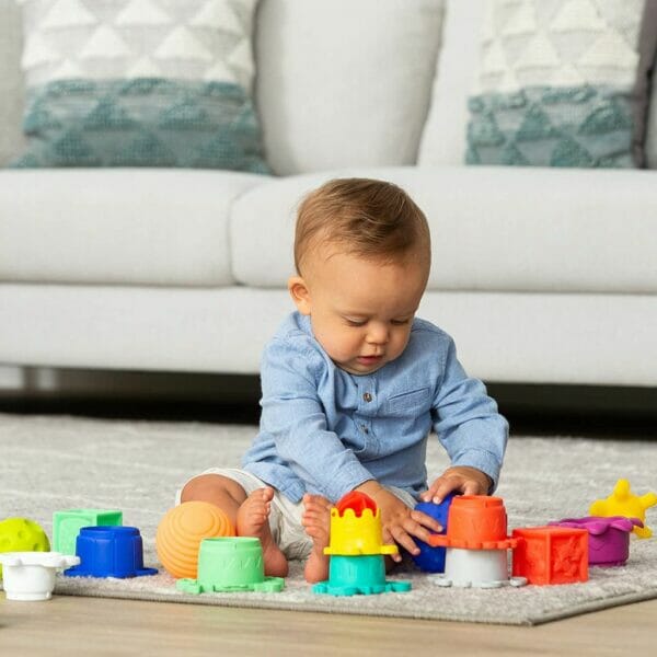 infantino 16 piece sensory balls, blocks & cups set 2