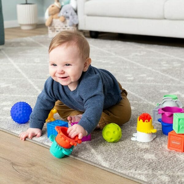 infantino 16 piece sensory balls, blocks & cups set 3