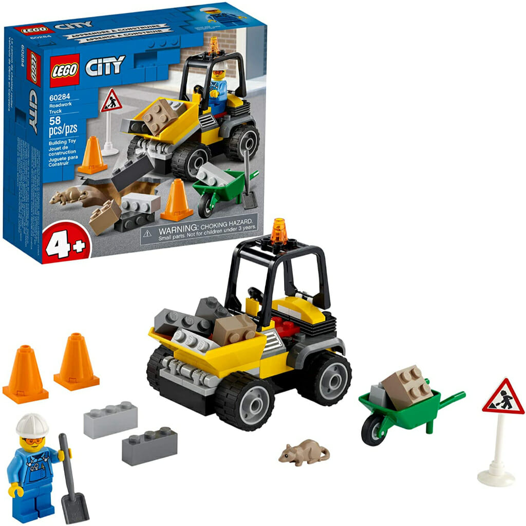 lego city roadwork truck 60284 toy building kit (58 pieces) (5)