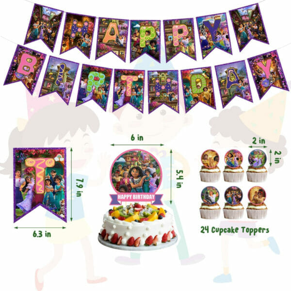 lnuqkyo encanto birthday party decor supplies 45pcs, happy birthday ba (4)