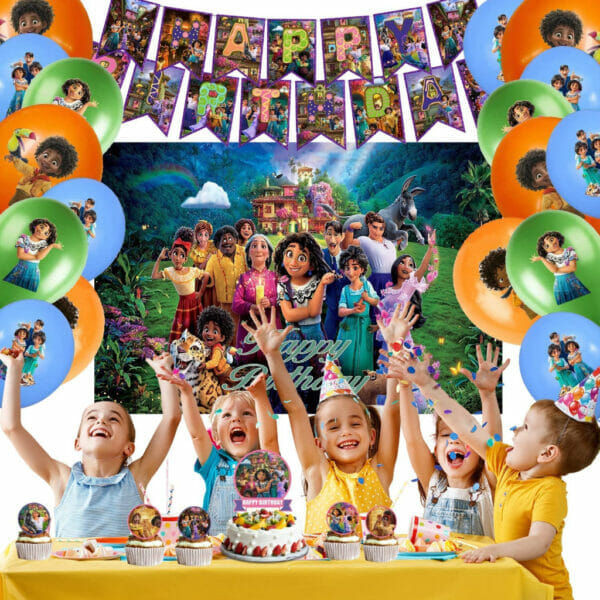 lnuqkyo encanto birthday party decor supplies 45pcs, happy birthday ba