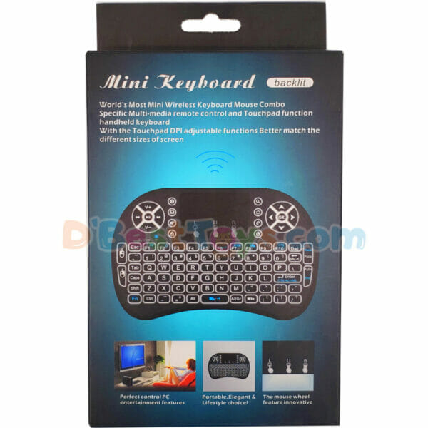 mini keyboard (backlit) for consoles, pc, android box and phones black