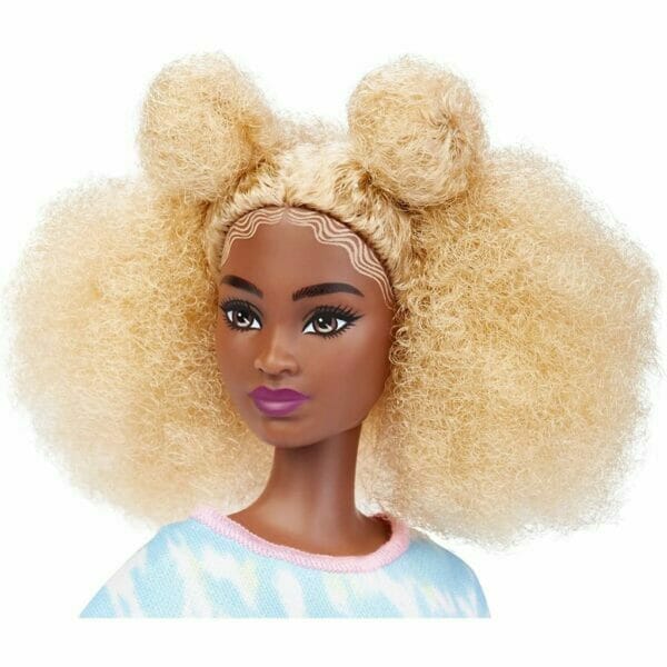 barbie fashionistas doll, tall, blonde afro with side puffs (4)