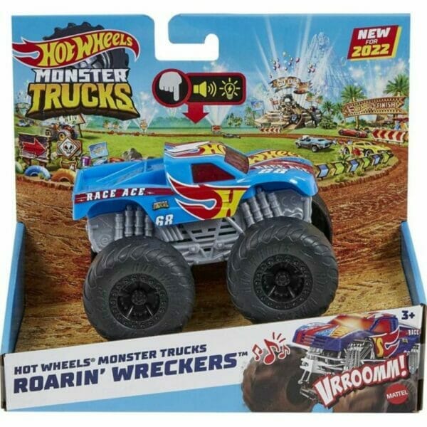 hot wheels monster trucks roarin’ wreckers race ace (1)