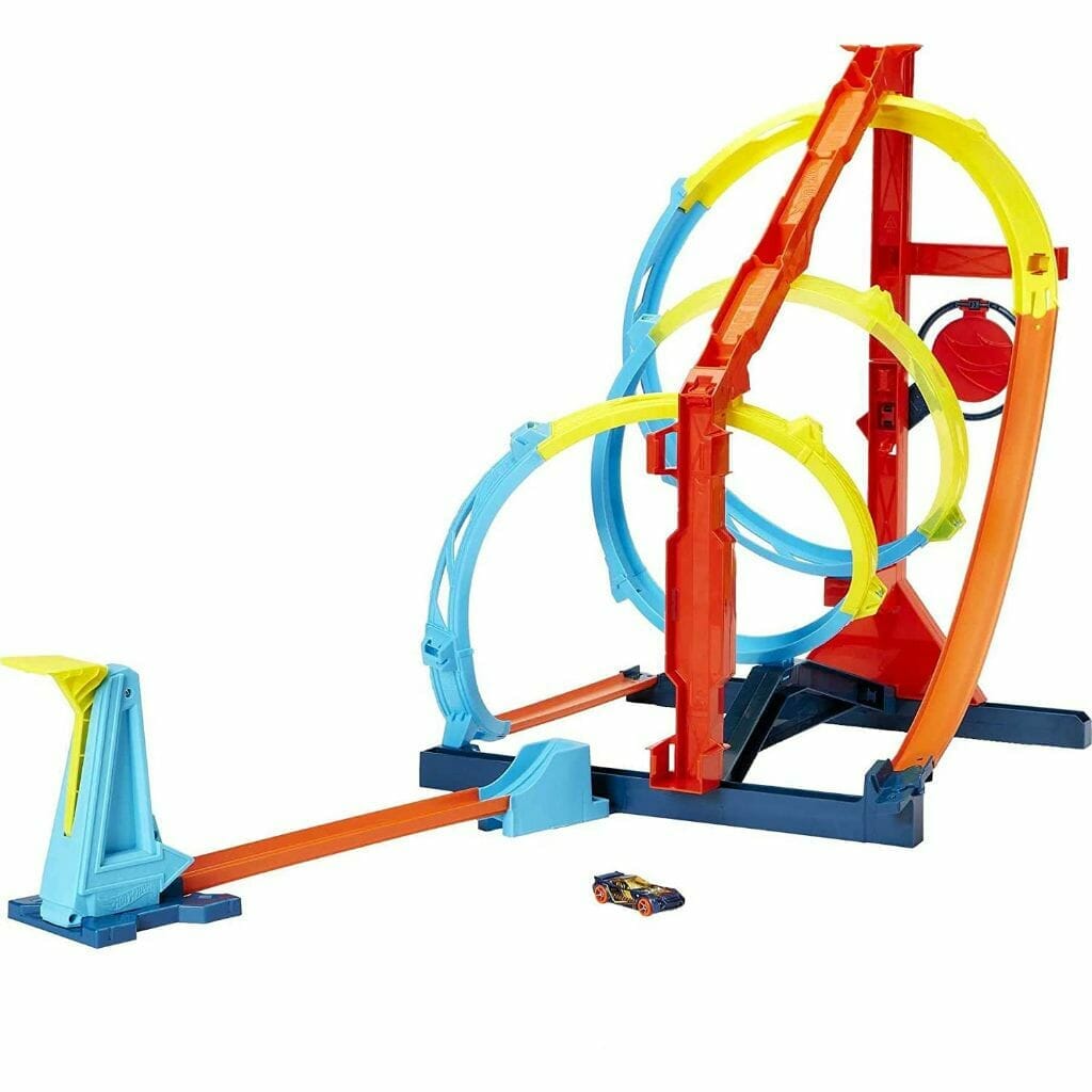 hot wheels track builder unlimited corkscrew twist kit playset, gift for kids (3)