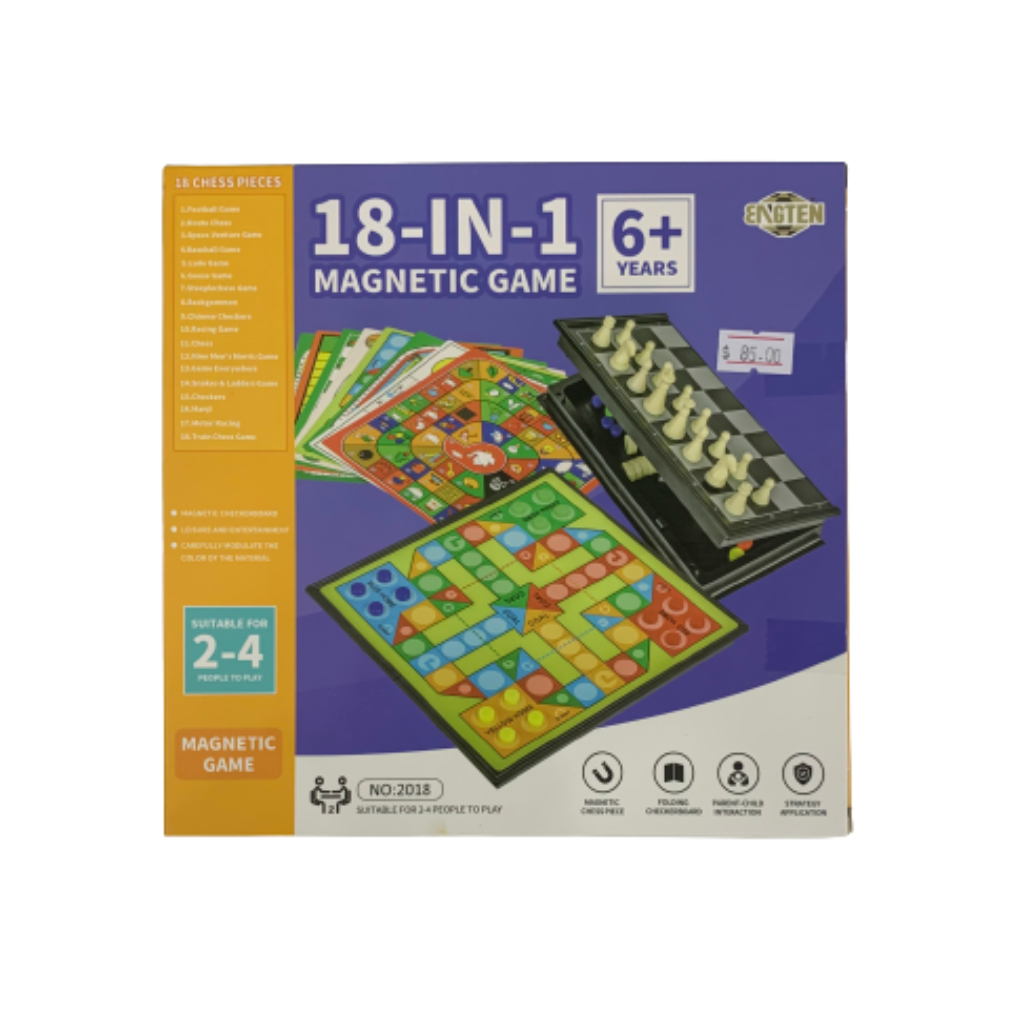 18 in 1 magnetic compendium games