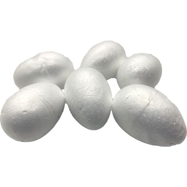 6pc plain styrofoam easter eggs1