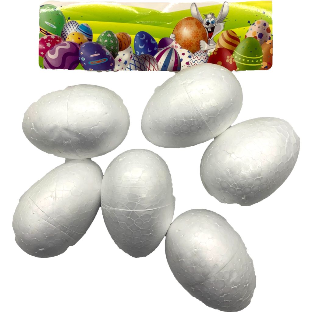 6pc plain styrofoam easter eggs2