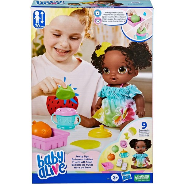 baby alive fruity sips doll, lime, toys for 3 year old girls1