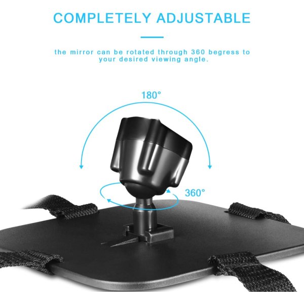 baby car mirror, darviqs seat safely monitor infant child in rear facing seat, wide view shatterproof adjustable acrylic 360°for backseat, crash tested and certified for safety4