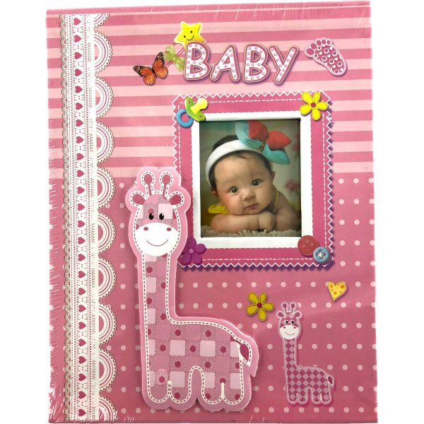 baby photo album pink